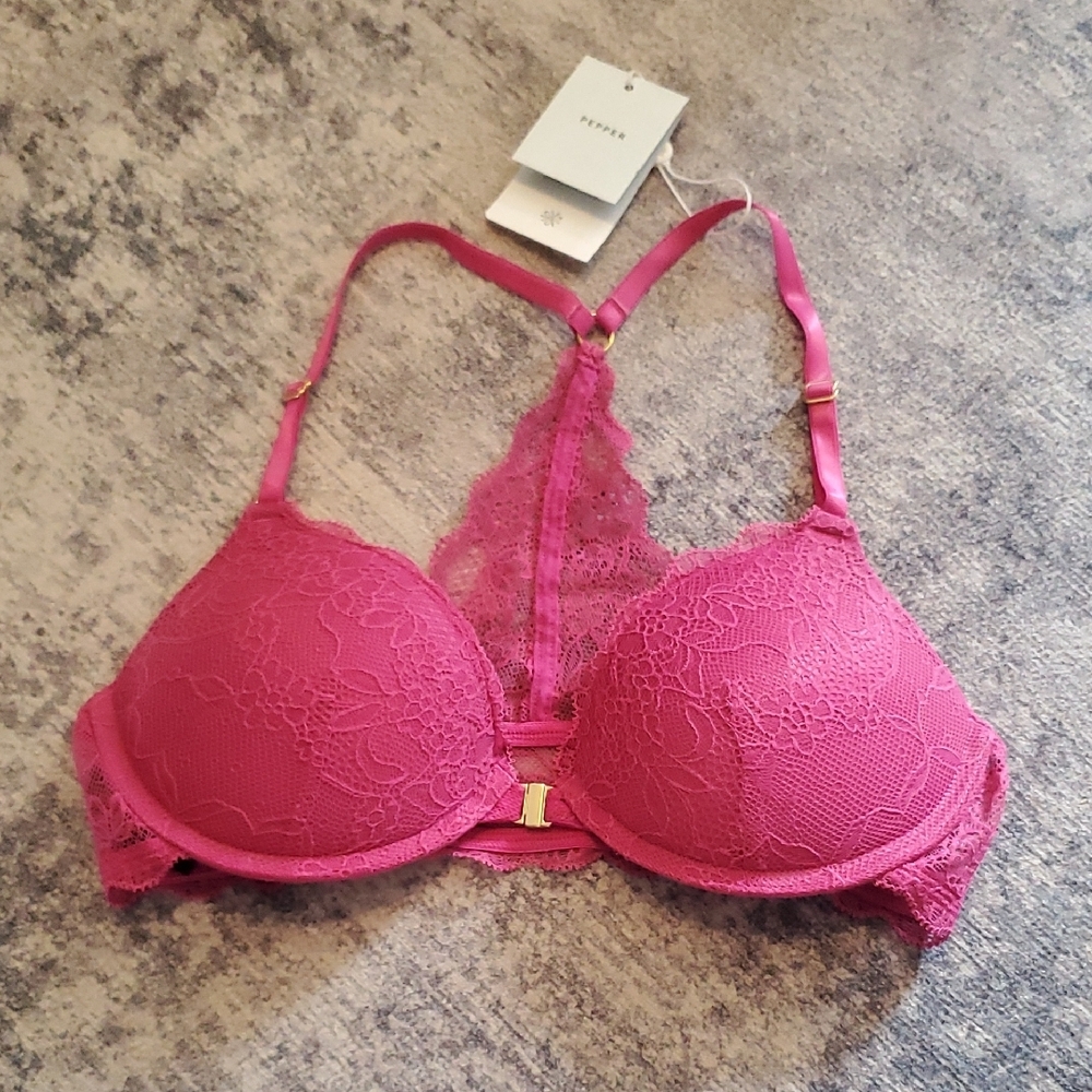 Pepper Lace Racerback Lift Up Bra
